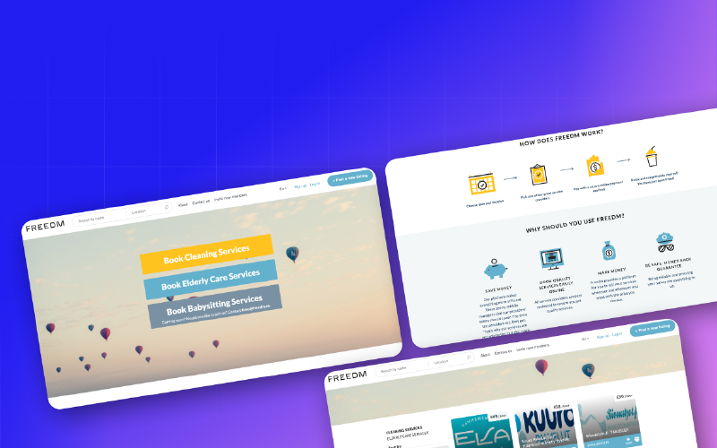 FreeDM: Service marketplace for cleaning and home care screenshot