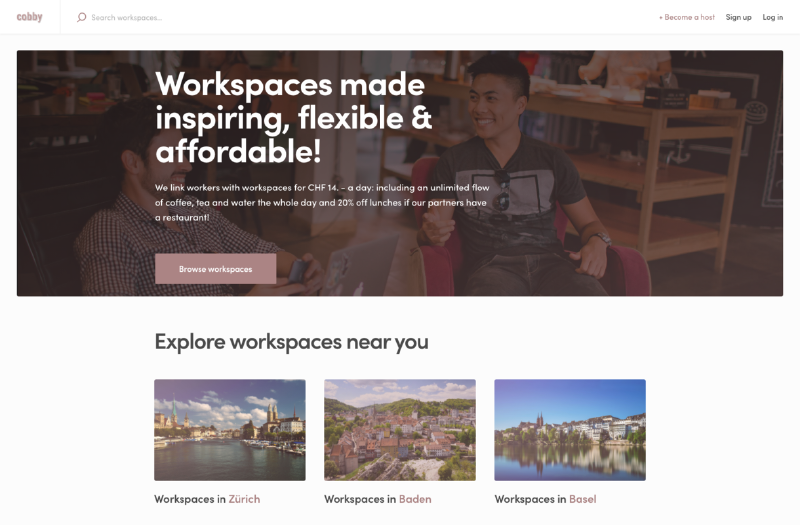 Cobby: Workspace marketplace MVP in two weeks screenshot