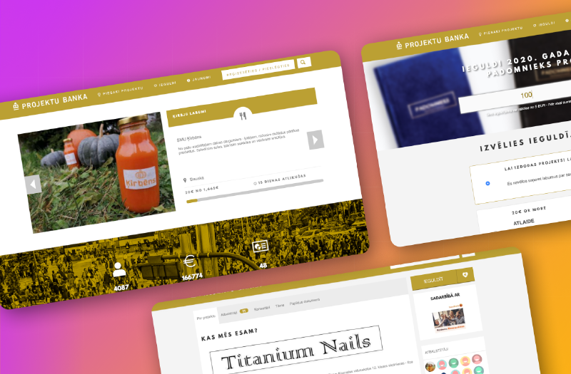 ProjektuBanka: Latvian crowdfunding platform screenshot