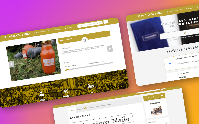 ProjektuBanka: Latvian crowdfunding platform screenshot