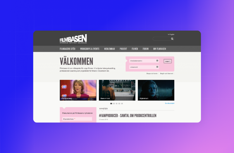 Filmbasen: Platform for young filmmakers screenshot