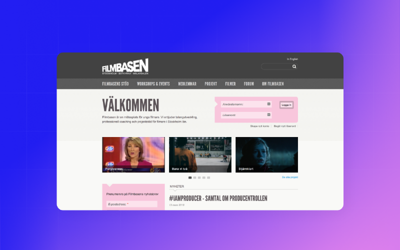 Filmbasen: Platform for young filmmakers screenshot