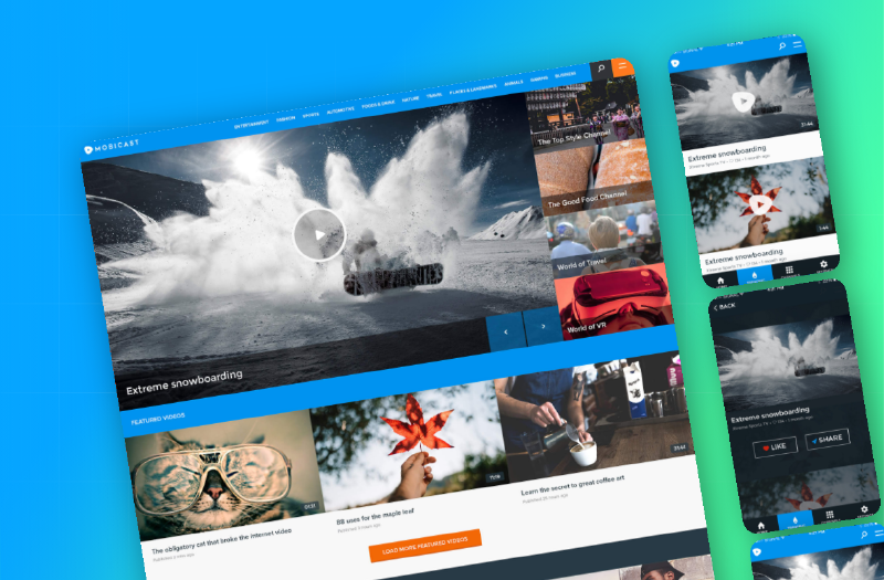 Mobicast: Video streaming platform with mobile apps screenshot